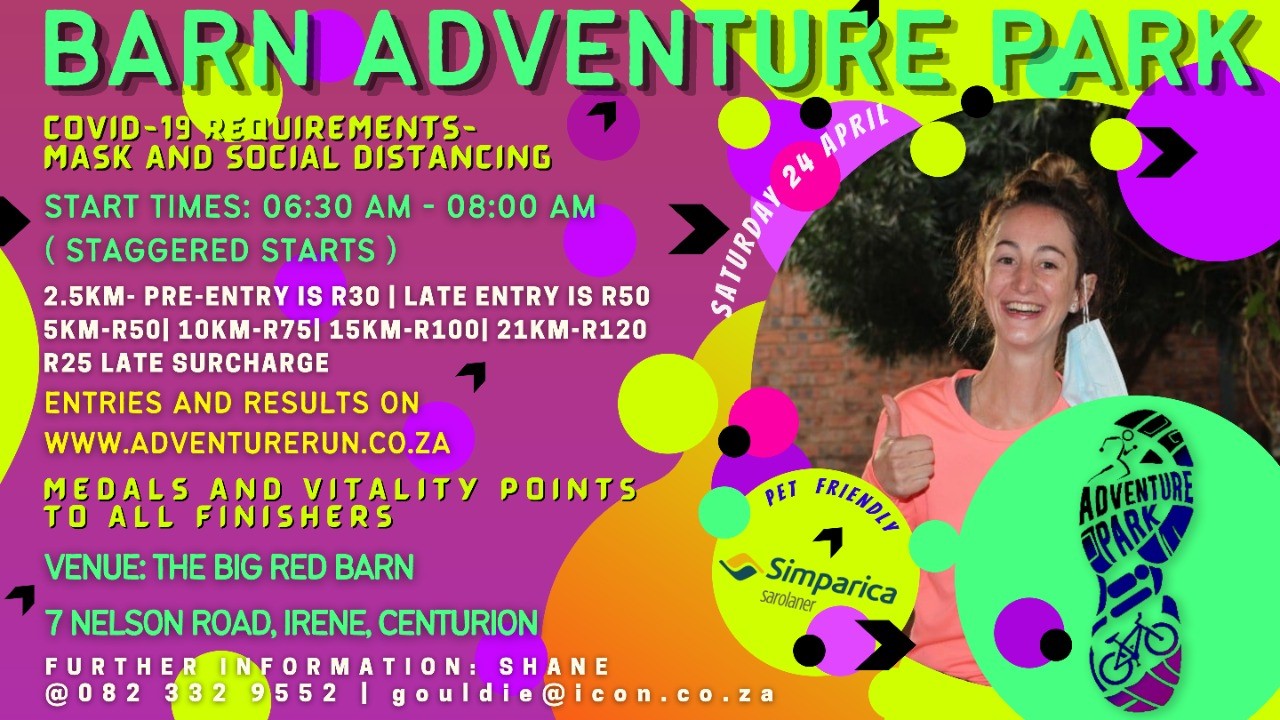 Barn Adventure Park Run/Walk - Saturday 24 April 2021